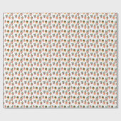 Grünbraunes Kaktusmuster Geschenkpapier (Flach)