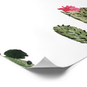 Grünbraunes Kaktusmuster Poster (Ecke)