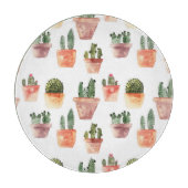 Grünbraunes Kaktusmuster Schneidebrett (Vorderseite)