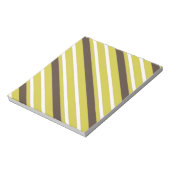 Grünbraunes Streifenmuster Notizblock (Rotiert)