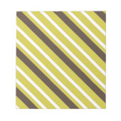 Grünbraunes Streifenmuster Notizblock (Vorderseite)