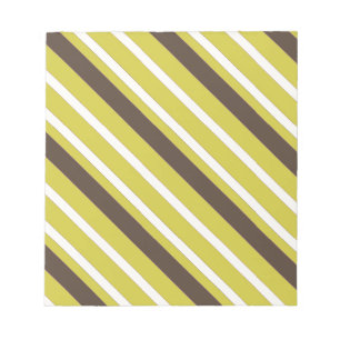 Grünbraunes Streifenmuster Notizblock