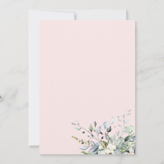 Grünbrunch und Brautparty Einladung (Rückseite)