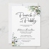 Grünbrunch und Brautparty Einladung (Vorderseite)