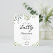 Grünbrunch und Bubbly Budget Einladungen (Stehend Vorderseite)