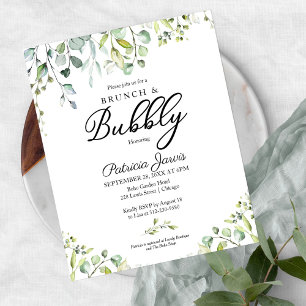 Grünbrunch und Bubbly Budget Einladungen