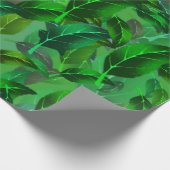 Grünbuch-Blätter Geschenkpapier (Ecke)
