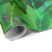Grünbuch-Blätter Geschenkpapier (Rolleneckpunkt)