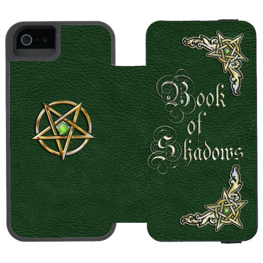 Grünbuch der Schatten Incipio iPhone Geldbeutel-Hülle (Folio Geöffnet)