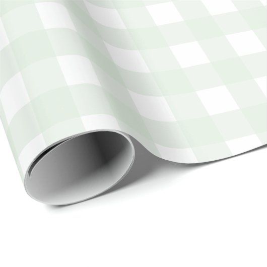 Grünbuch Gingham Wrapping Geschenkpapier (Rolleneckpunkt)