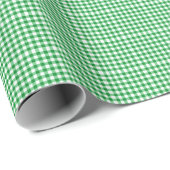 Grünbuch Gingham Wrapping Geschenkpapier (Rolleneckpunkt)