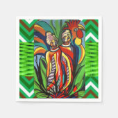 Grünbuch Napkins, Afrikanisches Frauenparrot Serviette (Vorderseite)
