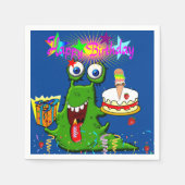 Grünbuch Napkins, Glückliches Grünes Monster zum G Serviette (Vorderseite)