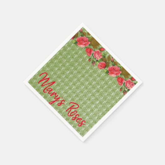 Grünbuch Napkins, Rose Grünbuch Serviette (Ecke)