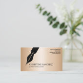 GRÜNBUCH ÖFFENTLICH NOTARY SINGNING AGENT GOLD VISITENKARTE (Stehend Vorderseite)