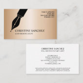 GRÜNBUCH ÖFFENTLICH NOTARY SINGNING AGENT GOLD VISITENKARTE (Vorne/Hinten)