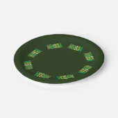 Grünbuch-Teller Vegane Ernährung Grüne Mittagessen Pappteller (Schrägansicht)