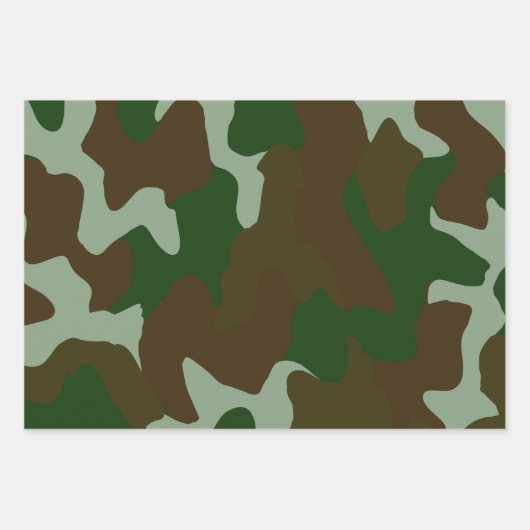 Grünbuch und BrownWrapping Paper für 3-Set-Camoufl Geschenkpapier Set (Vorderseite 3)