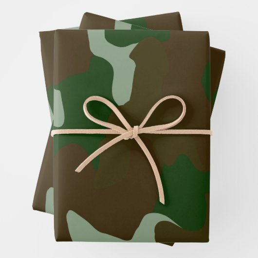 Grünbuch und BrownWrapping Paper für 3-Set-Camoufl Geschenkpapier Set (Beispiel)
