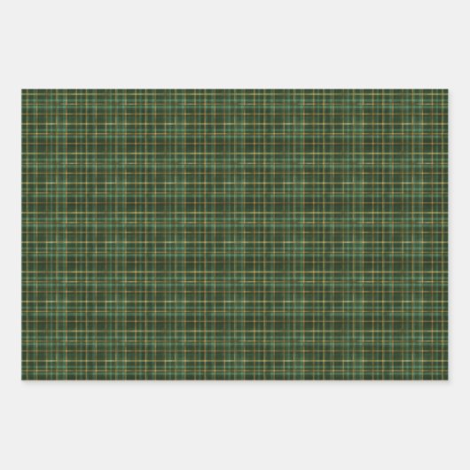 Grünbuch und Kariertes Umschlagpapier für Gold Geschenkpapier Set (Vorderseite 3)