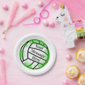 Grünbuch Volleyball-Party Pappteller (Party)