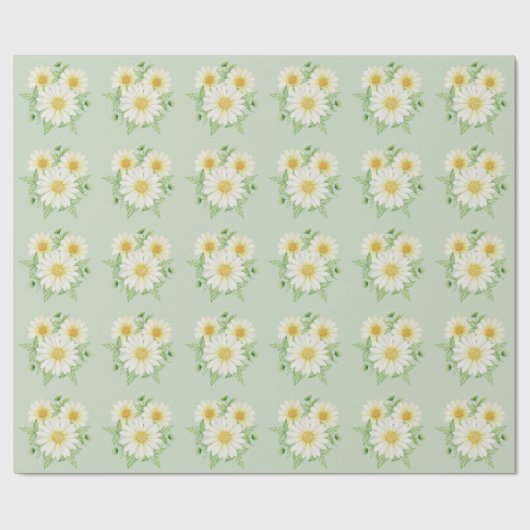 Grünbuch zu Daisy Wild Blume Geschenkpapier (Flach)