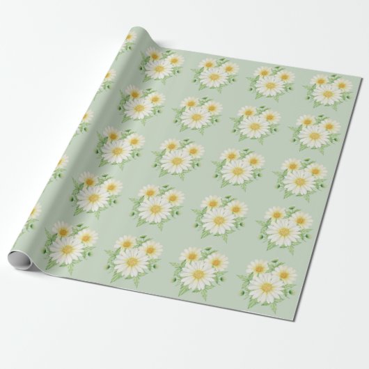 Grünbuch zu Daisy Wild Blume Geschenkpapier (Ungerollt)