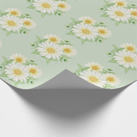 Grünbuch zu Daisy Wild Blume Geschenkpapier (Ecke)