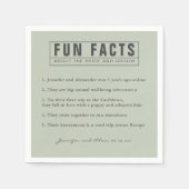 Grünbuch zu Eukalyptus: Braut und Groom Spaß Serviette (Vorderseite)