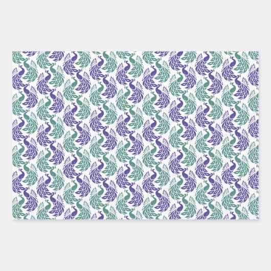 Grünbuch zum Pfauenschutz - Lila Geschenkpapier Set (Vorderseite 2)