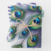 Grünbuch zum Pfauenschutz - Lila Geschenkpapier Set (Beispiel)