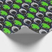 Grünbuch zur Alien Geschenkpapier (Ecke)