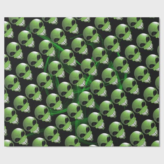 Grünbuch zur Alien Geschenkpapier (Flach)
