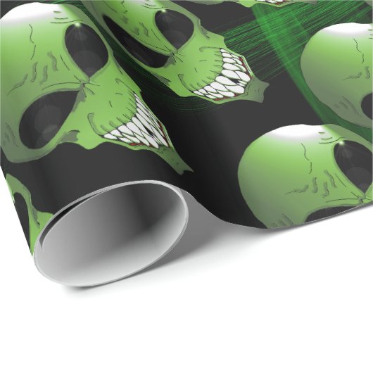 Grünbuch zur Alien Geschenkpapier (Rolleneckpunkt)