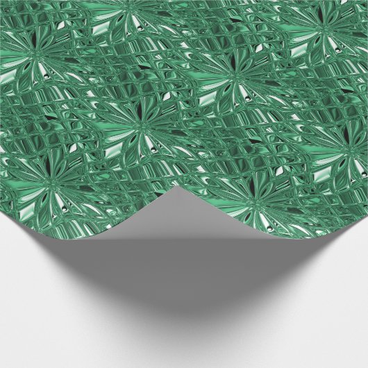 Grünbuch zur Blume Geschenkpapier (Ecke)