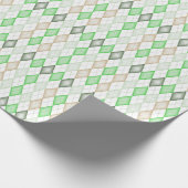 Grünbuch zur Raute Geschenkpapier (Ecke)