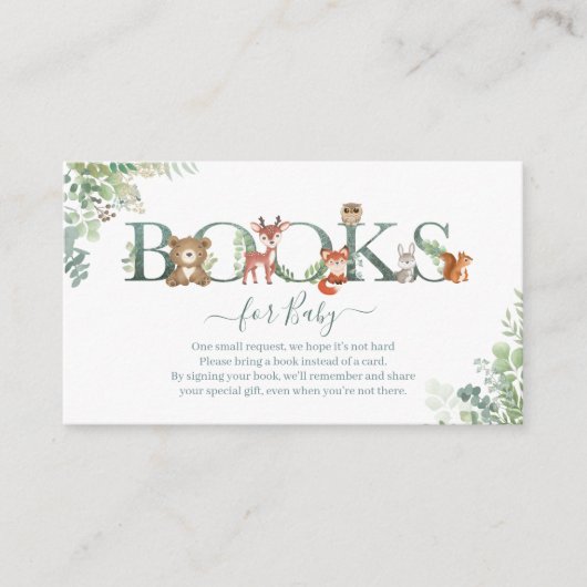 Grünbücher für Babydusche E Begleitkarte (Vorderseite)