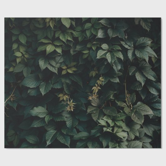 GRÜNBUCHSTABEN PFLANZE GESCHENKPAPIER (Flach)