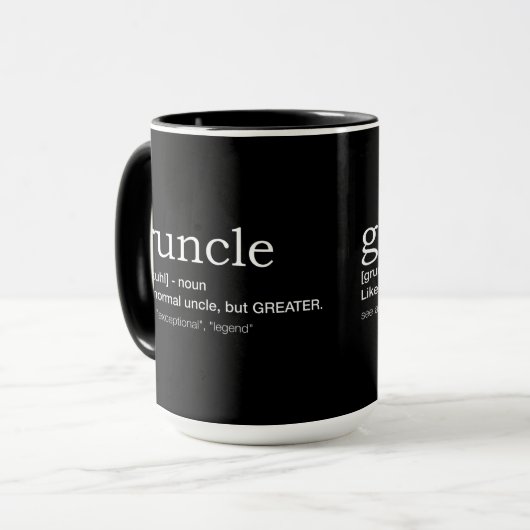 Gruncle for best uncle tasse (Vorderseite Links)
