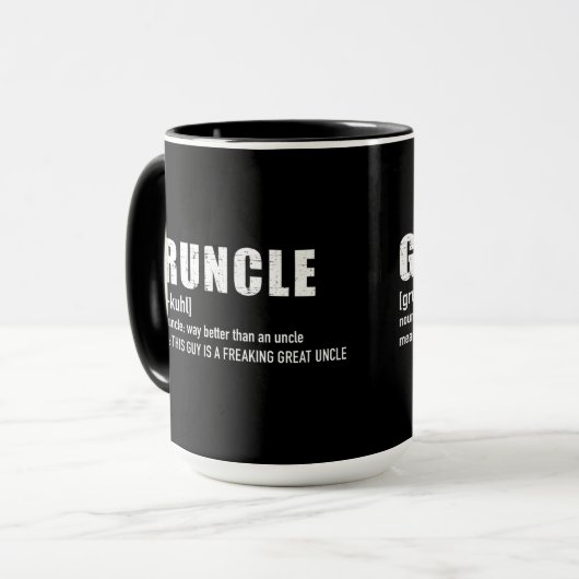 Gruncle for great uncle tasse (Vorderseite Links)