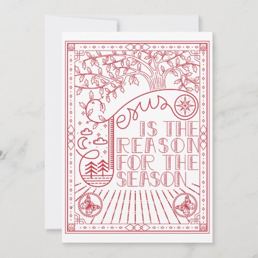 Grund für das Weihnachtsfest Einladung (Vorderseite)