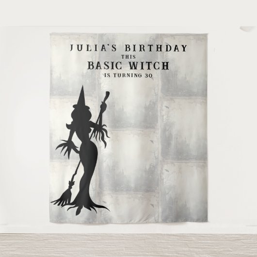 Grund Hexengeburtstag Wandteppich (Vorderseite)