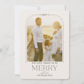 Grund Merry Green Holiday Pregnancy Ankündigung (Vorderseite)