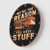 Grund, warum du einen Lkw hast Große Wanduhr (Winkel)