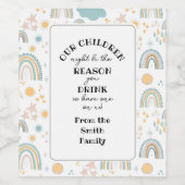 Grund, warum Sie den Lehrer schätzen Regenbogen tr Weinetikett (Einzelnes Label)