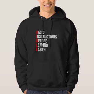 Grundanweisungen vor dem Verlass der Erdbibel Hoodie