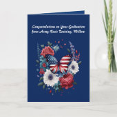 Grundausbildung Abschluss der Frau in der Armee Dankeskarte (Vorderseite)