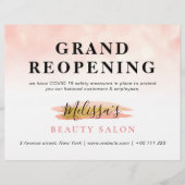 GRUNDBEREITUNG| Trendgoldfarbener Schönheitssalon Flyer (Vorne)