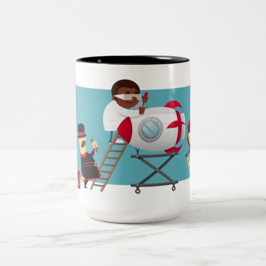 Grundbesitzer-Rocket-Tasse Zweifarbige Tasse (Mittel)