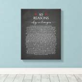 Gründe, aus denen wir Sie Liebe geben, 50 Gründe,  Leinwanddruck (Insitu (Holzboden))